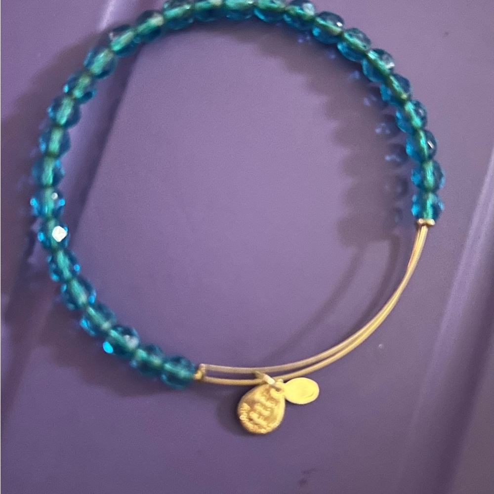 Alex & Ani Aqua Beads Bracelet Gold
